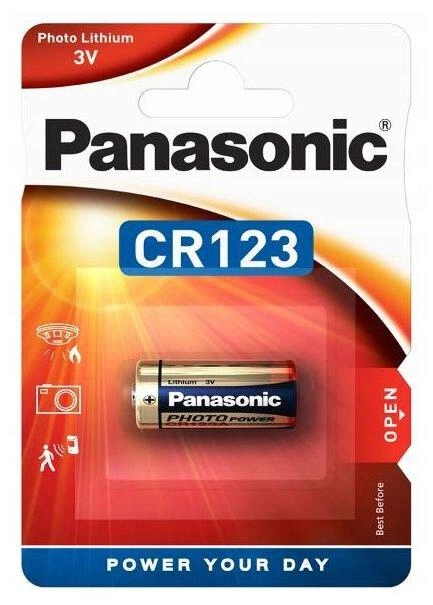 Батарейка Panasonic CR123A 3V 1550mAh, 1 шт. - изображение 2