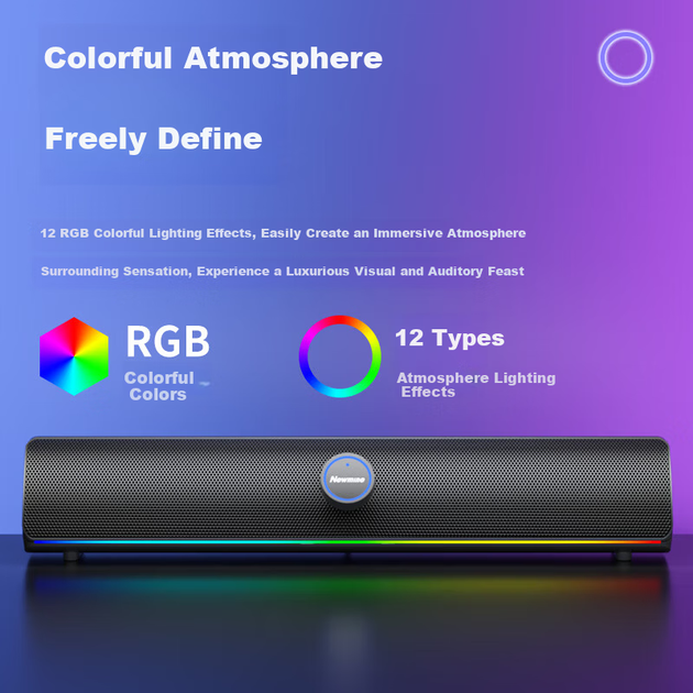 Портативная колонка Newmine BT805 Pro 10W RGB - Фото 5 Портативная колонка Newmine BT805 Pro 10W RGB - изображение 5