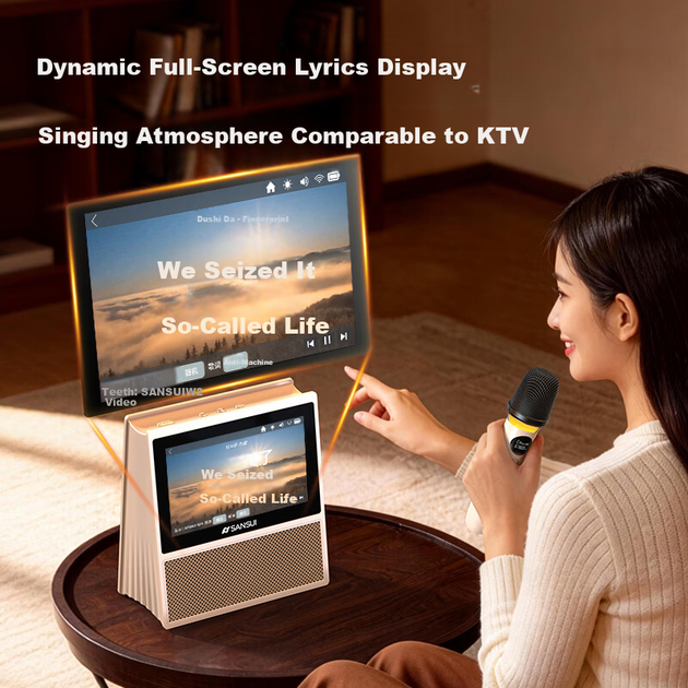 Портативна колонка SANSUI W200 KTV 40W White - Фото 4 Портативна колонка SANSUI W200 KTV 40W White - зображення 4
