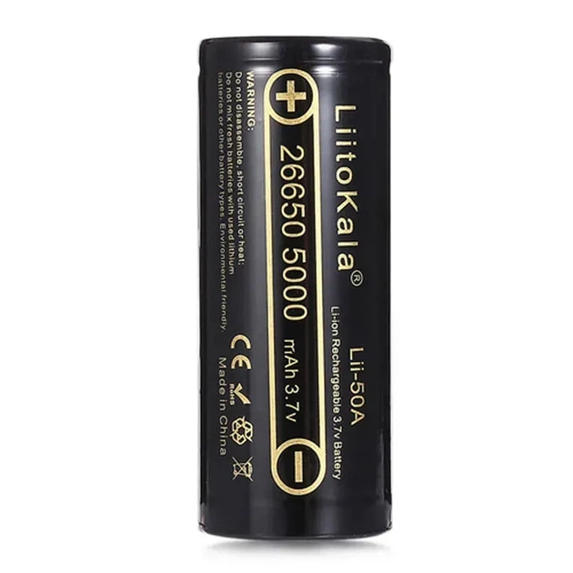 Аккумулятор LiitoKala 26650 5000mAh 50A - Фото 1 Аккумулятор LiitoKala 26650 5000mAh 50A - изображение 1