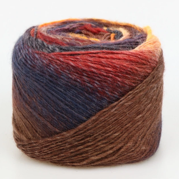 Пряжа YarnArt Lana Fresco, Апельсиновый кофе №8111 - 100 г / 380 м, секционная шерстяная пряжа для шалей, бактусов, свитеров и аксессуаров - изображение 3