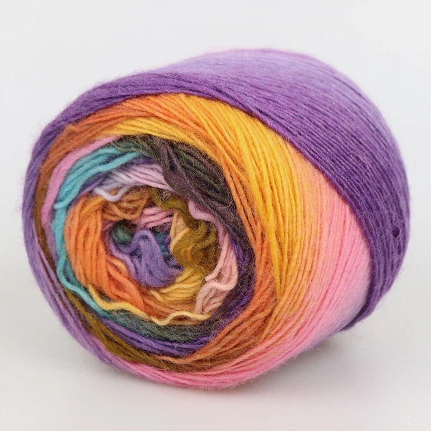 Пряжа YarnArt Lana Fresco, Космическая вуаль №8106 - 100 г / 380 м, секционная шерстяная пряжа для шалей, бактусов, свитеров и аксессуаров - изображение 2
