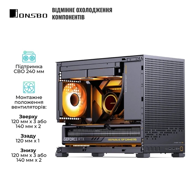 Корпус Jonsbo D32 PRO Black - зображення 4