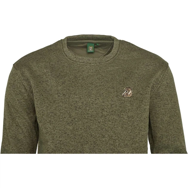 Пуловер Orbis Textil Herrenpullover Strick-Fleece S Оливковый - изображение 4