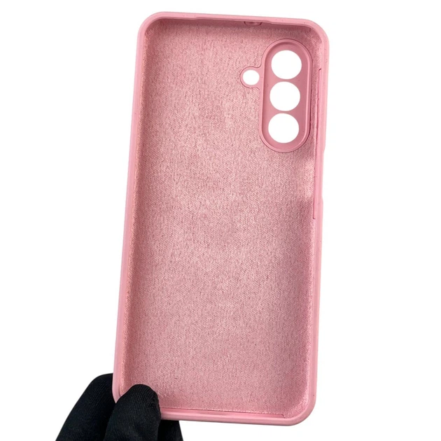 Чохол для Samsung Galaxy A26 (SM-A266) силіконовий з мікрофіброю нековзний рожевий - зображення 3