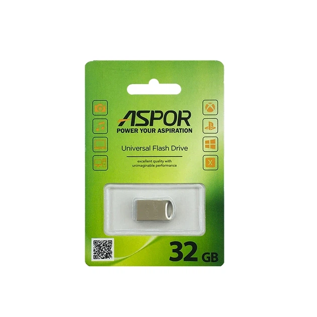 USB Flash Aspor AR105 32GB- срібло - Фото 2 USB Flash Aspor AR105 32GB- срібло - изображение 2