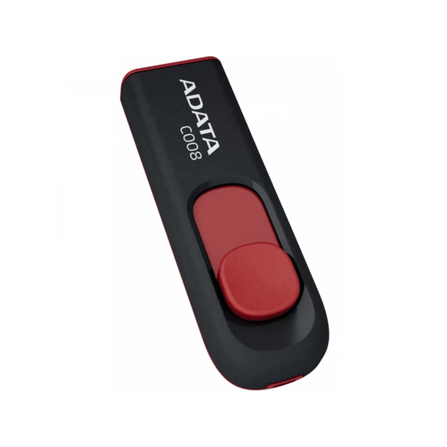 Флеш-накопичувач ADATA USB 2.0 C008 16Gb Black/Red - Фото 1 Флеш-накопичувач ADATA USB 2.0 C008 16Gb Black/Red - изображение 1
