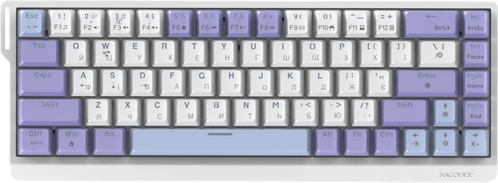 Дротова механічна клавіатура Ajazz NK68 V2 Red Switch (NK68-V2-R-PWB) - зображення 2