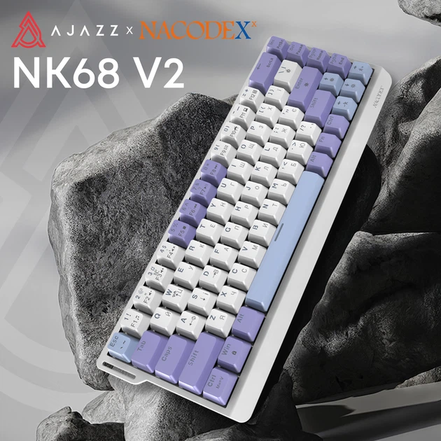 Дротова механічна клавіатура Ajazz NK68 V2 Red Switch (NK68-V2-R-PWB) - зображення 5
