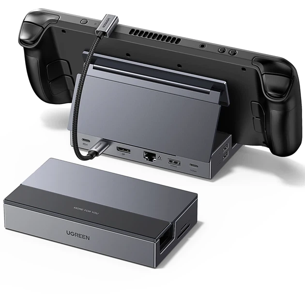 Док-станція UGREEN CM800 9in1 USB-C Output：1×DP, 1×USB-C, 3×USB-A, 1×RJ45, 1×SD Card Slot, 1×TF Card Slot Space Gray - изображение 3