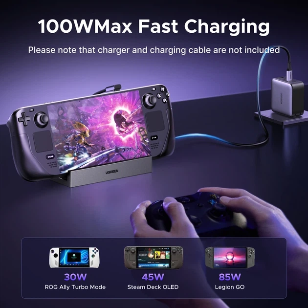 Док-станція UGREEN CM800 9in1 USB-C Output：1×DP, 1×USB-C, 3×USB-A, 1×RJ45, 1×SD Card Slot, 1×TF Card Slot Space Gray - изображение 8