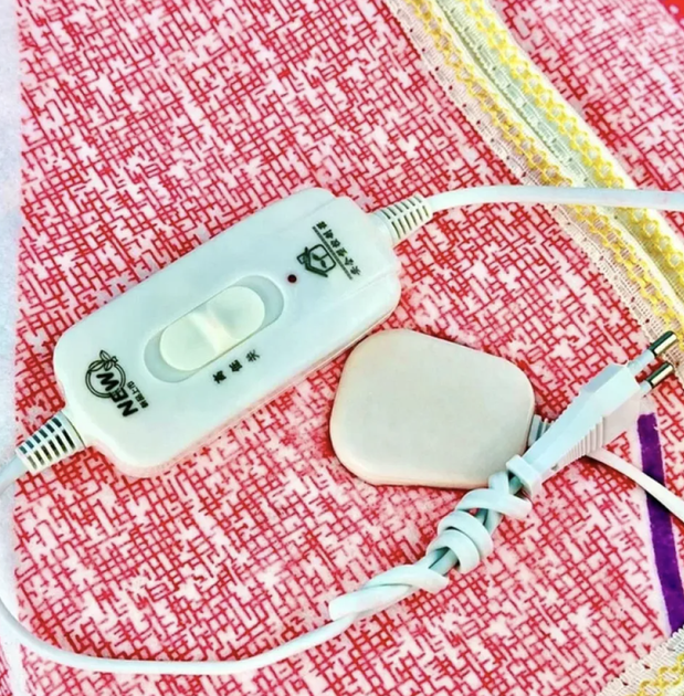 Электропростынь Electric Blanket 7418 150 × 120 см с 2 режимами подогрева, сердечки - изображение 6