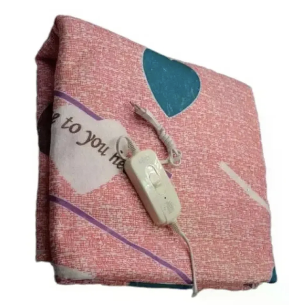 Электропростынь Electric Blanket 7418 150 × 120 см с 2 режимами подогрева, сердечки - изображение 7