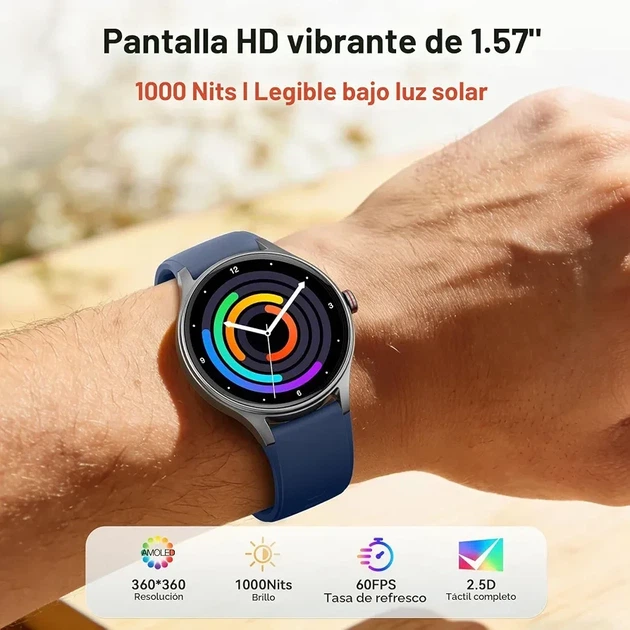 Смарт-часы Fitpolo 1,27 HD дисплей, Bluetooth, звонок/ответ, IP68 - изображение 2