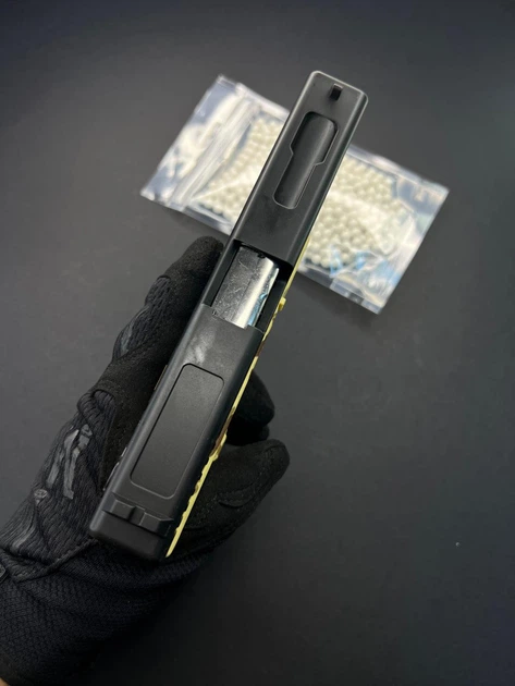 Страйкбольный пистолет Glock 18 Желтый - изображение 8