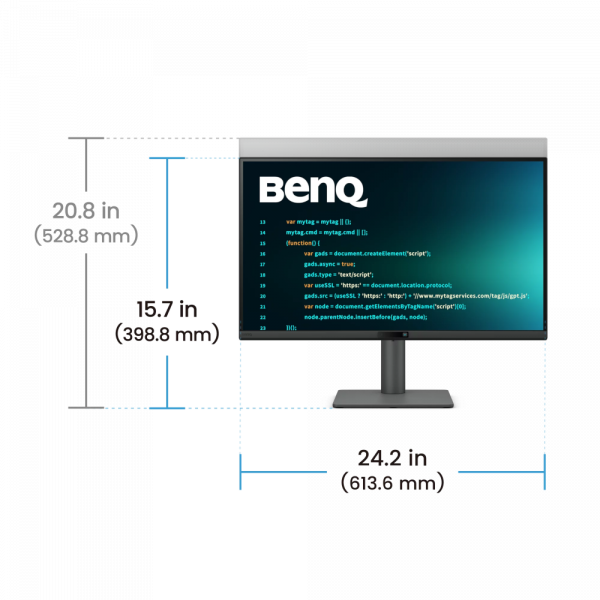 BENQ 27" 16:9 ips професійний рк монітор, 2560х1440, 6 0 Гц, 5 мс (GtG), 100% sRGB/REC. 709, kvm, hdr10, rd270q Black - зображення 6