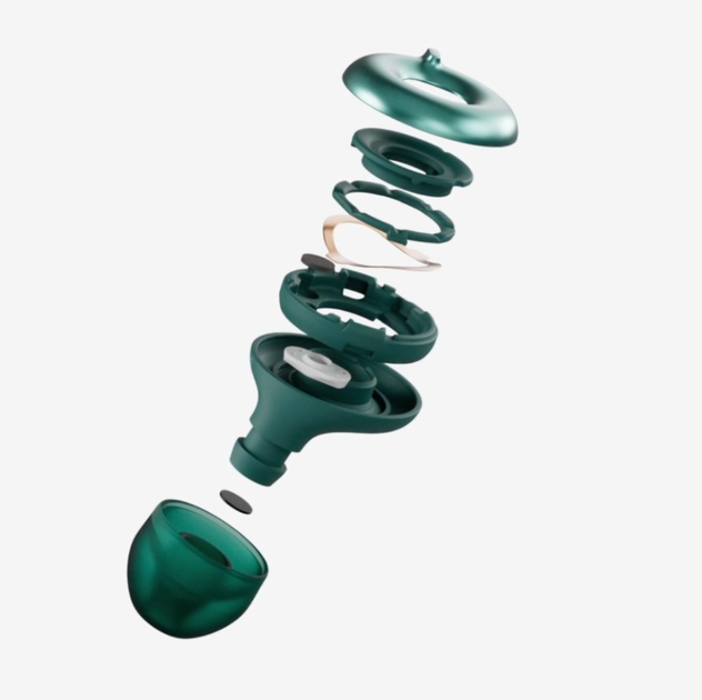 Беруши Loop Switch 2 Emerald, с регулировкой шумопонижения, 3 режима 20/23/26 дБ, многоразовые вкладыши для ушей, изумрудные - изображение 4