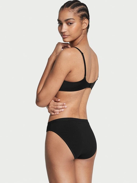 Хлопковые трусики бикини Victoria's Secret черного цвета размер S арт. 30566 - Фото 3 Хлопковые трусики бикини Victoria's Secret черного цвета размер S арт. 30566 - изображение 3