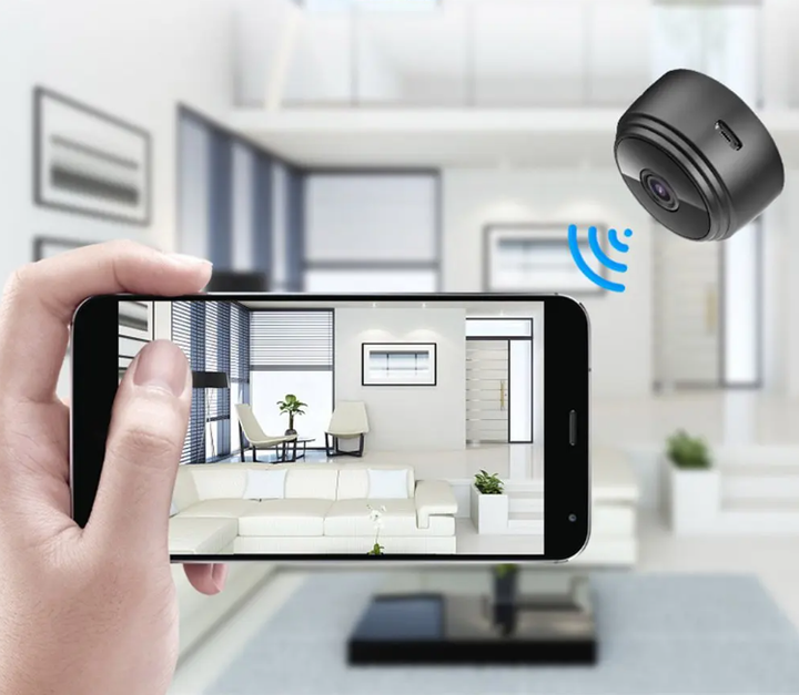 Wi-Fi мини видеокамера A9 FullHD 1080P с датчиком движения и ночной съемкой для удаленного видеонаблюдения Черная - изображение 5