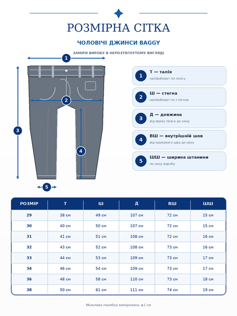 Мужские демисезонные джинсы Baggy серые (1128) 33 - изображение 3