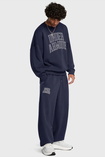 Чоловічий темно-синій світшот UA Icon HWT Terry OS Crew Under Armour L 1386548-410 - изображение 3