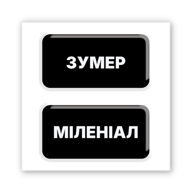 Объёмная 3D наклейка "Зуммер/миллениал" стикер для декора телефона, ноутбука, блокнота SX-412 - изображение 2