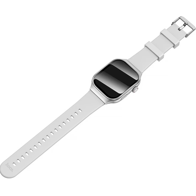Смарт-годинник Bluetooth з дзвінками, 2.01" IPS, IP67, моніторинг здоров'я HOCO Y33, срібний - зображення 3