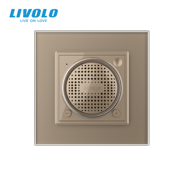 Встраиваемая Bluetooth-колонка LIVOLO с TWS (стерео), золотое матовое стекло - Фото 2 Встраиваемая Bluetooth-колонка LIVOLO с TWS (стерео), золотое матовое стекло - изображение 2