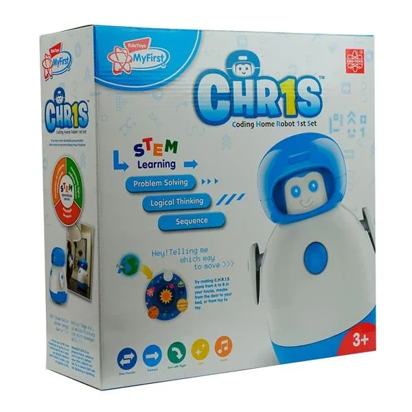 Интерактивный робот Edu-Toys программируемый белый голубой 33х33х11 5 см 1 49 кг - изображение 2