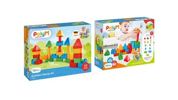 Конструктор PolyM пластик 30 деталей разноцветный - изображение 10