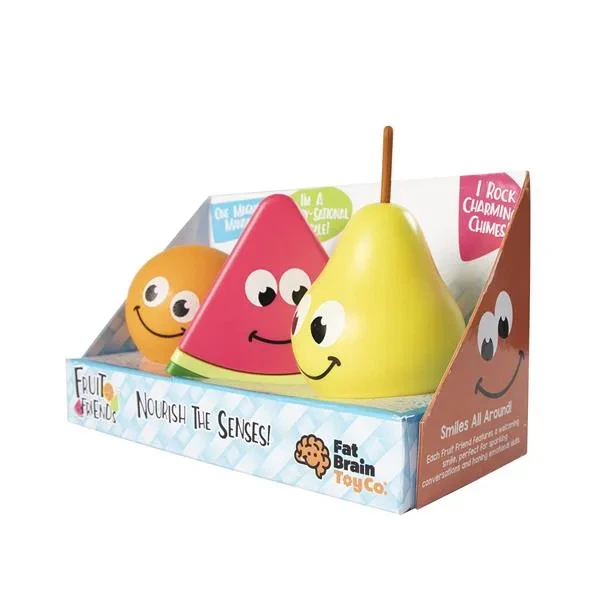 Игровой набор Fat Brain Toys Веселые фрукты разноцветные 27х13х15 см из силикона - изображение 2