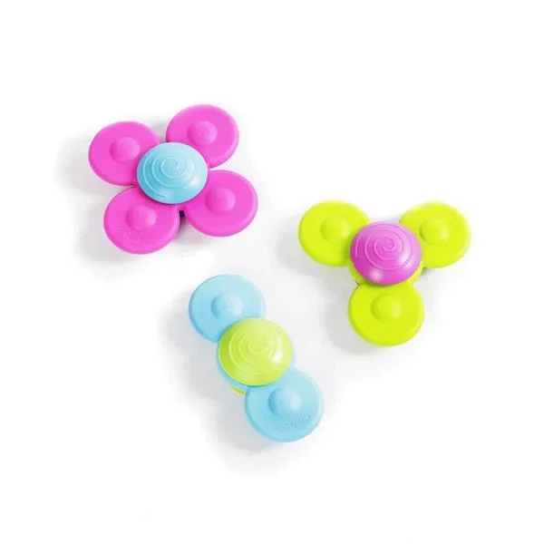 Набор прорезывателей спиннеров Fat Brain Toys силиконовые 3 шт разноцветные - изображение 3