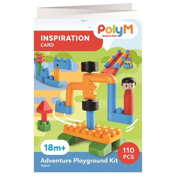 Конструктор PolyM Игровая площадка 110 деталей Пластик Разноцветный - изображение 14