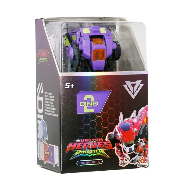 Динозавр трансформер Dinoster полімер 12х6х8 см пурпурний - зображення 5