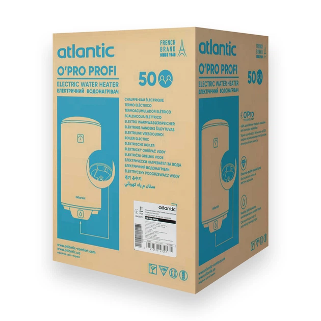 Водонагреватель Atlantic Opro Horizontal HM 050 D400S (1500W) бойлер - Фото 6 Водонагреватель Atlantic Opro Horizontal HM 050 D400S (1500W) бойлер - изображение 6