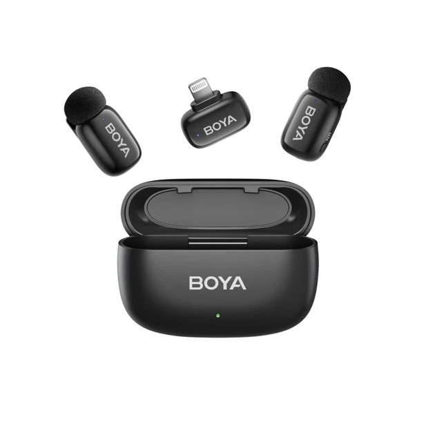 Микрофоны BOYA Mini 2-01 беспроводные 2.4GHz USB-C Black (6977490711812) - Фото 7 Микрофоны BOYA Mini 2-01 беспроводные 2.4GHz USB-C Black (6977490711812) - изображение 7