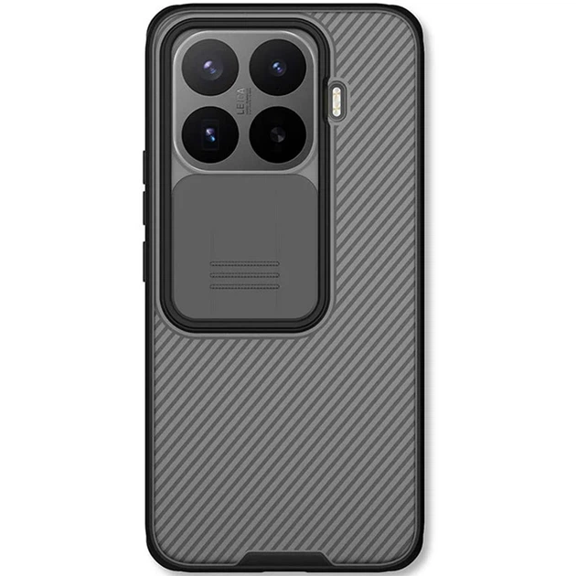 Карбоновая накладка Nillkin CamShield Pro для Xiaomi 17T Pro Transparent black - Фото 2 Карбоновая накладка Nillkin CamShield Pro для Xiaomi 17T Pro Transparent black - изображение 2