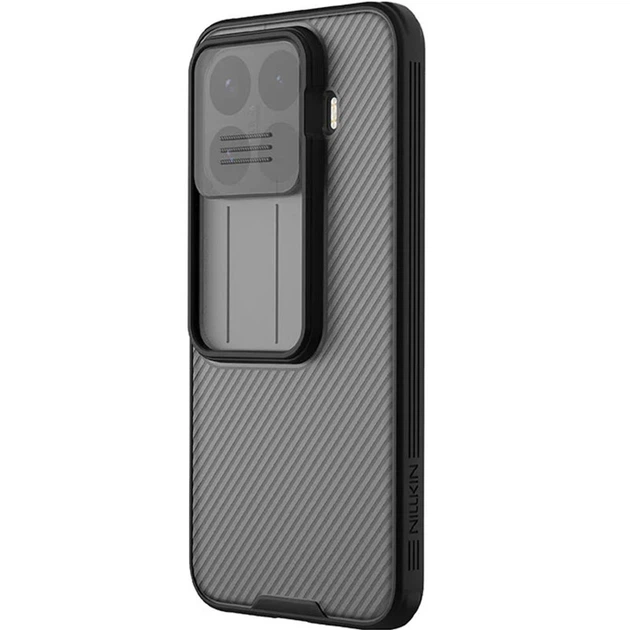 Карбоновая накладка Nillkin CamShield Pro для Xiaomi 17T Pro Transparent black - Фото 3 Карбоновая накладка Nillkin CamShield Pro для Xiaomi 17T Pro Transparent black - изображение 3