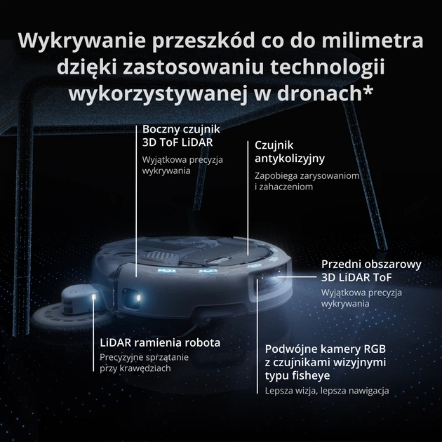 Robot sprzątający DJI Romo P2 Clean More Combo (CRR2P) - Zdjęcie 12 Robot sprzątający DJI Romo P2 Clean More Combo (CRR2P) - obraz 12