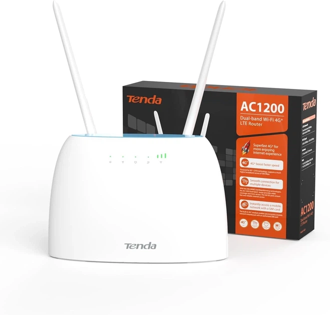 Маршрутизатор Tenda 4G09 AC1200 4G LTE Белый (102199689) - Уценка - Фото 1 Маршрутизатор Tenda 4G09 AC1200 4G LTE Белый (102199689) - Уценка - изображение 1