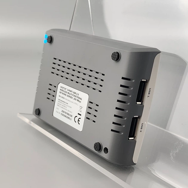 Многофункциональный Wi-Fi сетевой USB-сервер DIGITUS DN-13024 / Wi-Fi N300 / 2 x USB 2.0 / 1 x 100M LAN / Белая (102272180) - Уценка - изображение 8