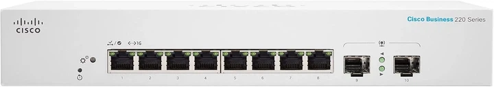 Направляемый коммутатор Cisco Business CBS220-8T-E-2G / 8x Gigabit Ethernet / 2x SFP Combo / Белый (102212684) - Фото 2 Направляемый коммутатор Cisco Business CBS220-8T-E-2G / 8x Gigabit Ethernet / 2x SFP Combo / Белый (102212684) - изображение 2