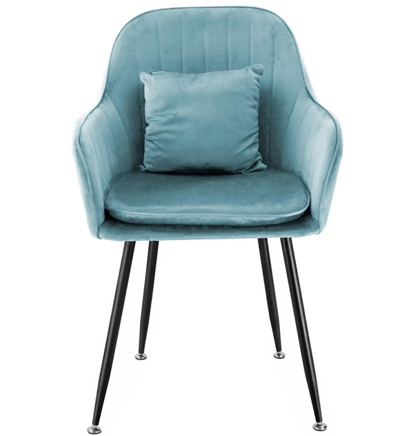 Стул RIAS DSF-684 с мягкой вельветовой обивкой и металлическими ножками Blue (3_08614) - изображение 3