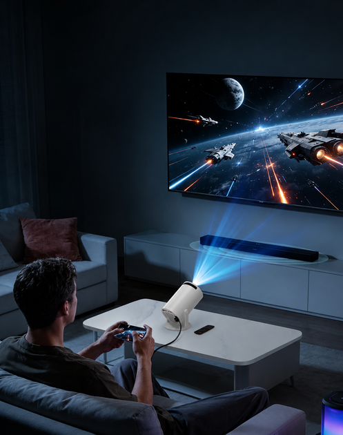 Мини-проектор Magcubic 720P Native, 4K/1080P, Wi-Fi 6, Bluetooth 5.4, 200 ANSI, поворот 180°, Smart - изображение 5