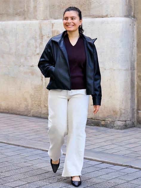 Куртка из искусственной кожи женская Uniqlo 490148469 M Черная (1159851802) - изображение 15