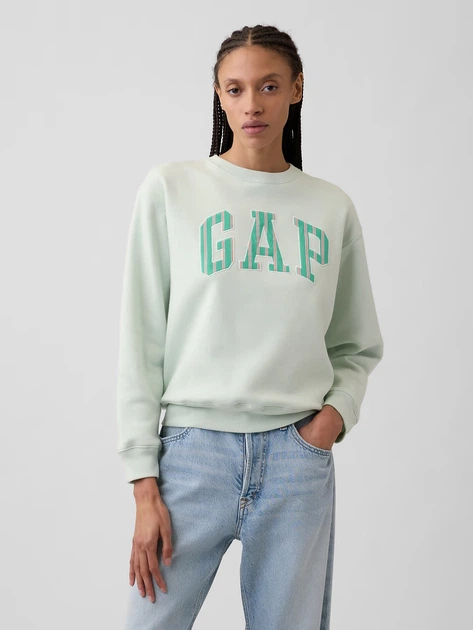 Світшот на флісі жіночий GAP 986655716 S Зелений (1162032156) - Фото 1 Світшот на флісі жіночий GAP 986655716 S Зелений (1162032156) - зображення 1
