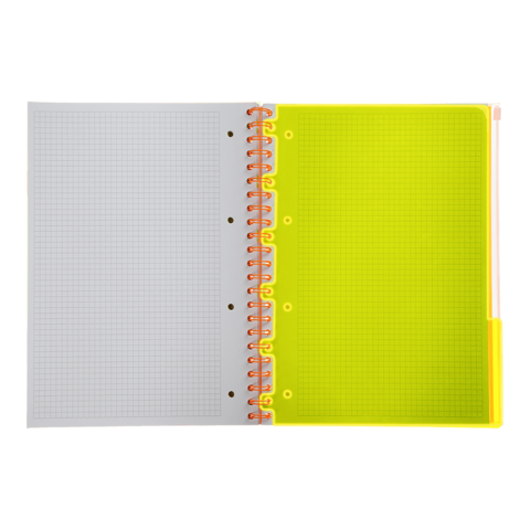 Книга канц. на спір. А4 120арк. # офс. BUROMAX NEON, пласт.обкл. з розділ. та перфорацією, помаранчева /BM.24349911-11/ - Фото 10 Книга канц. на спір. А4 120арк. # офс. BUROMAX NEON, пласт.обкл. з розділ. та перфорацією, помаранчева /BM.24349911-11/ - изображение 10