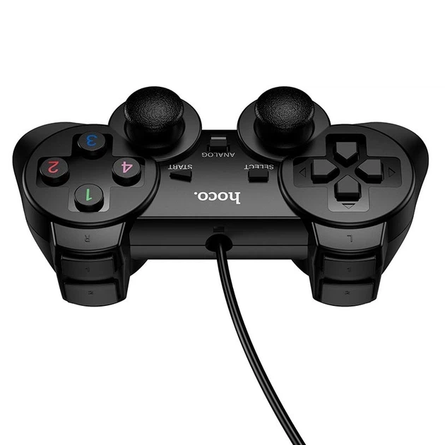 Проводной игровой контроллер HOCO GA3 Fastlink геймпад для ПК и ноутбука с виброоткликом Черный - Фото 4 Проводной игровой контроллер HOCO GA3 Fastlink геймпад для ПК и ноутбука с виброоткликом Черный - изображение 4