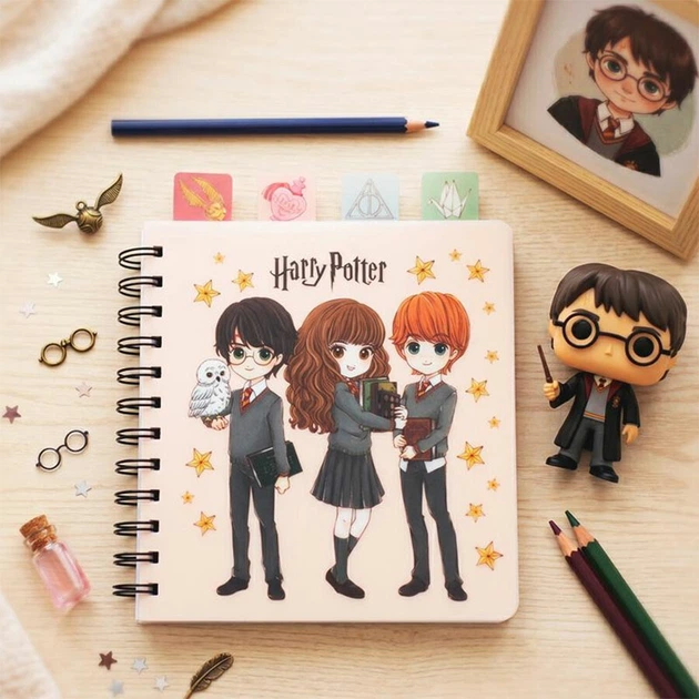 Тетрадь на спирали Kite Harry Potter "Гаррі Поттер тайого друзі" 155х166 мм 80 листов клеточка пласт/обл 4 раздела (HP26-278) - изображение 8