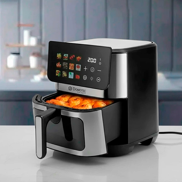 Аэрофритюрница 12 л 4500 Вт с LED-дисплеем Air fryer 360° DOMOTEC MS-3224 - изображение 6